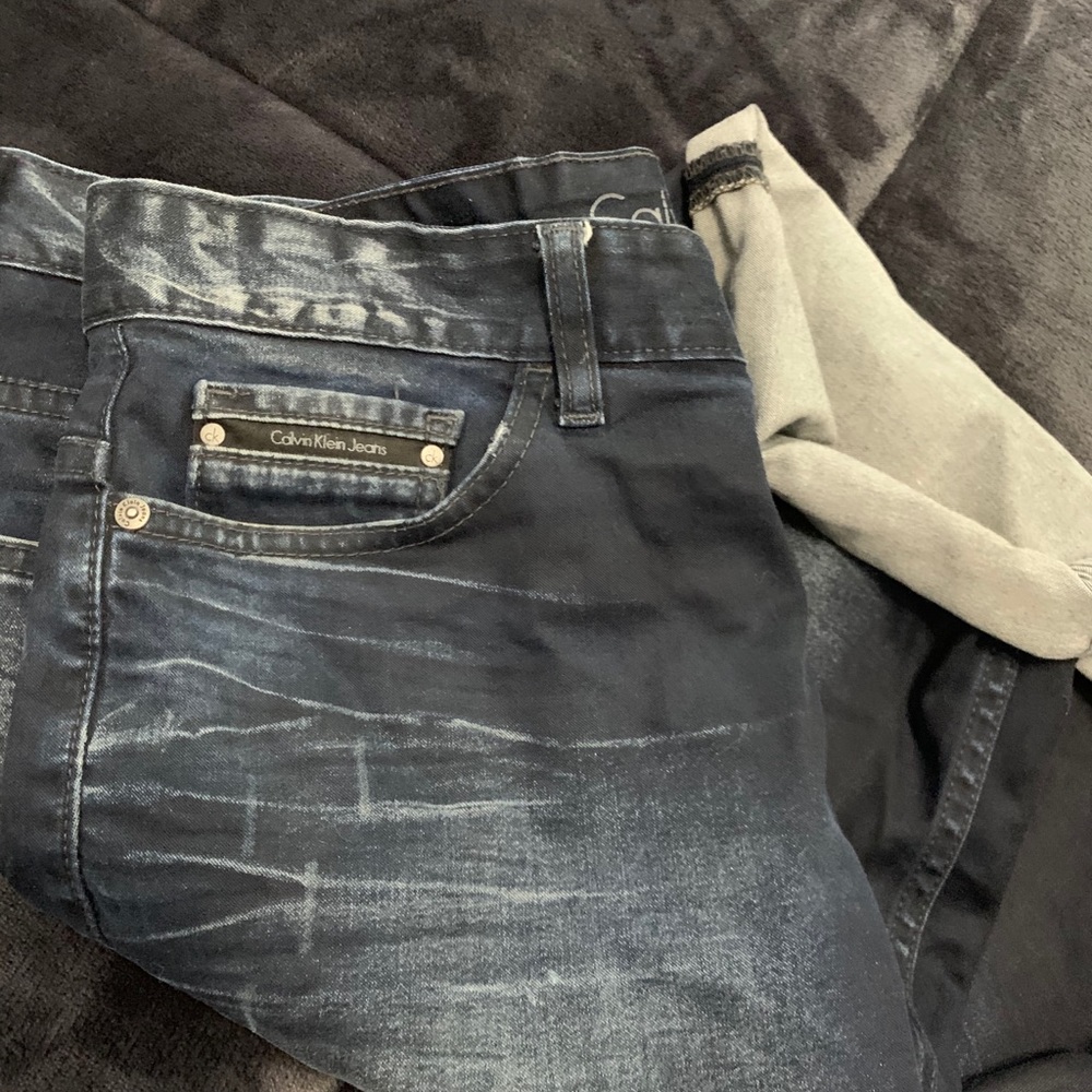 Calvin Klein dark Jean shorts
